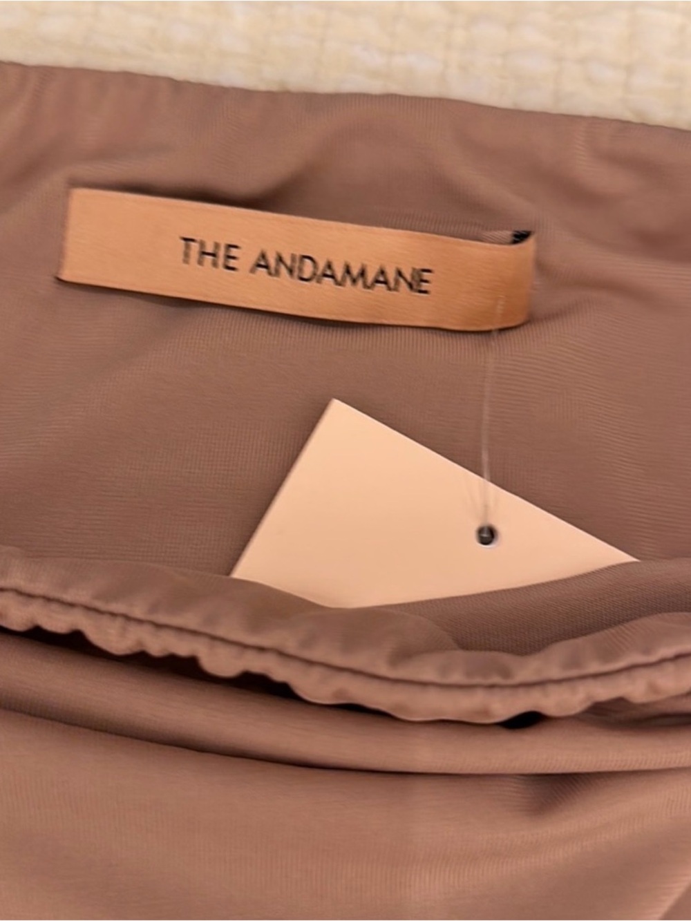 ANDAMANE Gwen Jersey Tube Top Blush XS NWT